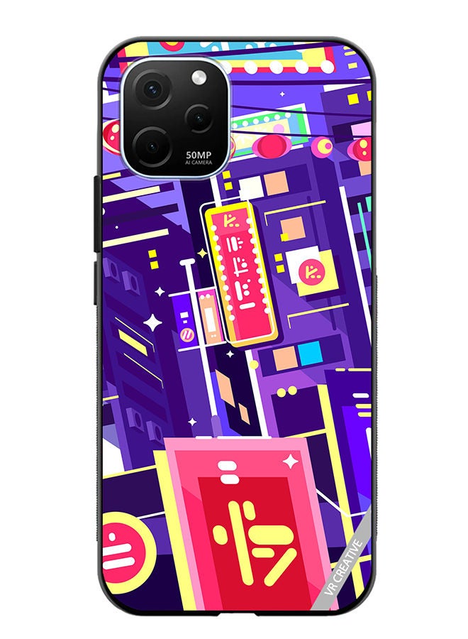 VR CREATIVE Protective Case Cover For Huawei Enjoy 50z Evening Chinesse City Design Multicolour - Image 1
