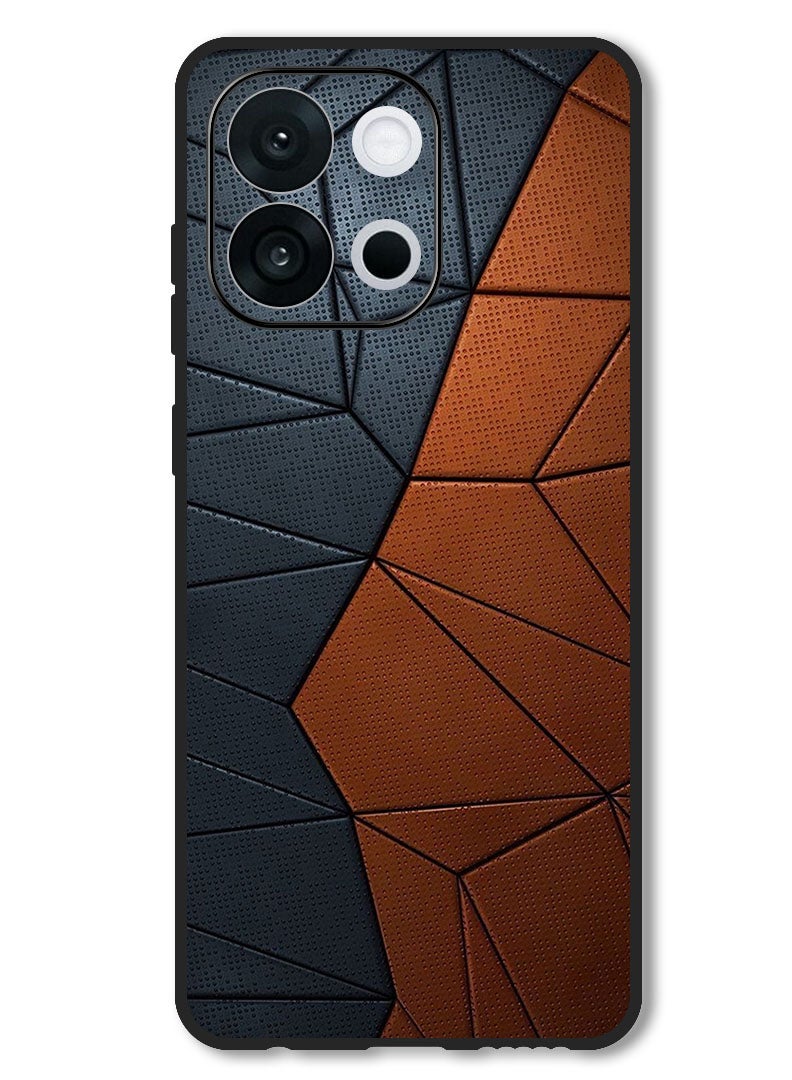 Theodor Case Compatible with OnePlus 13T 6.32 Inch Protection Shockproof Bumper Cover Black Brown Pattern - Image 1