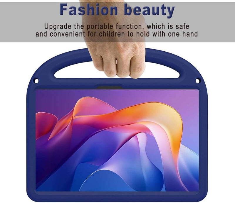 Vurtboly Kids Case Compatible with Redmi Pad 2 11inch 2025, Cute Full Body Protective Cover with Handle Stand, Lightweight Shockproof Cover with Shoulder Strap Kickstand for Redmi Pad 2 11" (Blue) - Image 4