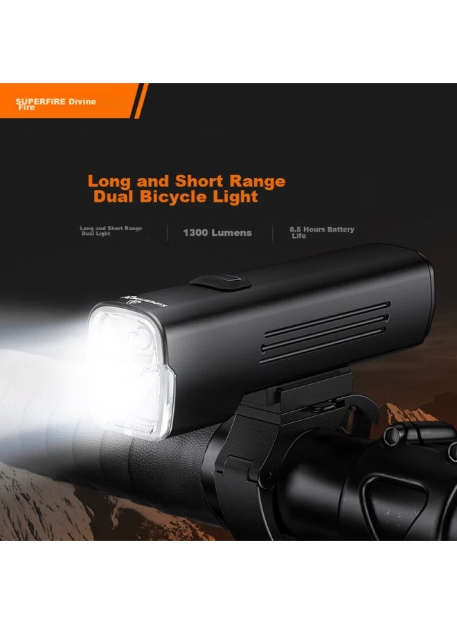 Supfire Rb60 Bicycle Light, Night Riding High-beam Flashlight, Usb Rechargeable Front Light, Rainproof, Mountain Bike Cycling Equipment, Bl12 - Image 2