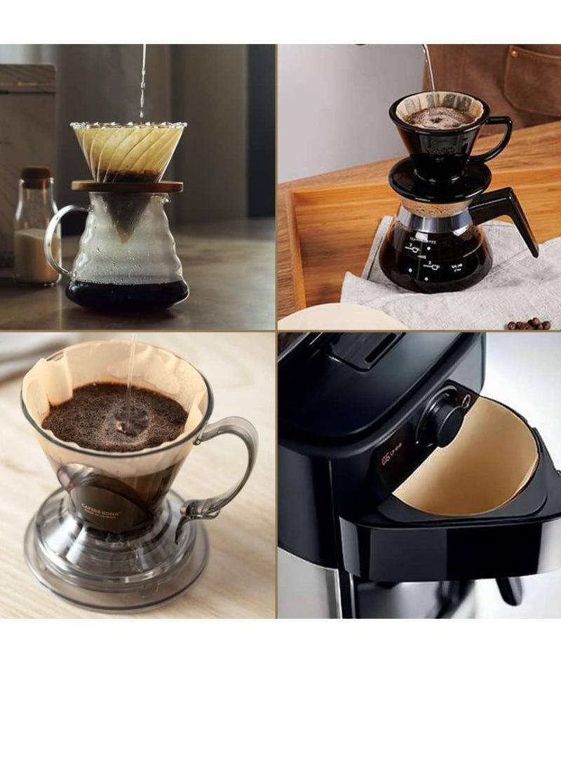 Coffee Filter 90 pcs, Coffee Filter Paper V60 Unbleached Disposable Coffee Filters Paper, Natural Paper Disposable Cone Coffee Filters, Small Coffee Filters for 2 cups Coffee maker