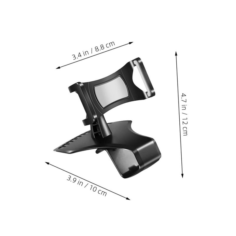 Rotatable Car Phone Stand With Slip Base Dashboard Holder For All Cellphones Black Grey - Image 3