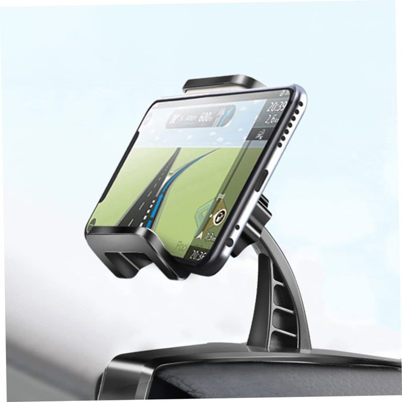 Rotatable Car Phone Stand With Slip Base Dashboard Holder For All Cellphones Black Grey - Image 4