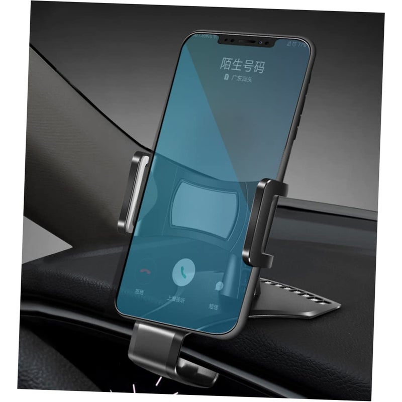 Rotatable Car Phone Stand With Slip Base Dashboard Holder For All Cellphones Black Grey - Image 2