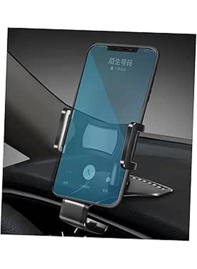 Rotatable Car Phone Stand With Slip Base Dashboard Holder For All Cellphones Black Grey - Image 1