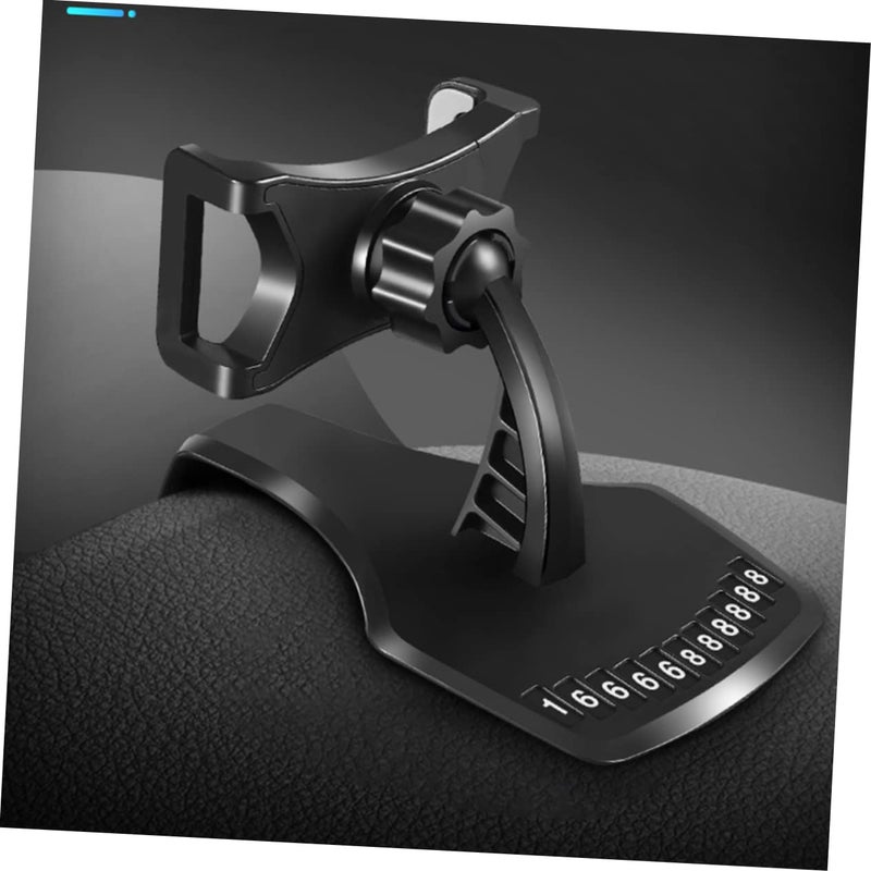 Rotatable Car Phone Stand With Slip Base Dashboard Holder For All Cellphones Black Grey - Image 5