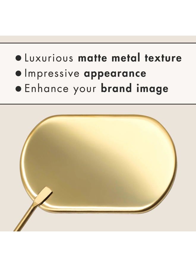 Embagol Lash Mirror Extra Large Makeup Mirror for Eyelash Extensions Detachable Stainless Steel Square Round Lash Extension Accessories(Golden) - Image 3