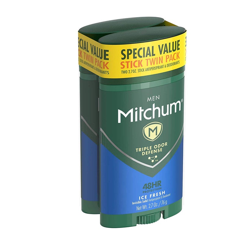 Mitchum Antiperspirant & Deodorant For Men - Invisible Solid - Ice Fresh - Net Wt. 2.7 OZ (76 g) Per Stick - Twin Pack - Pack of 2 Twin Packs - Image 5