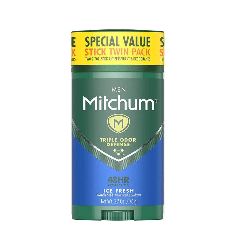 Mitchum Antiperspirant & Deodorant For Men - Invisible Solid - Ice Fresh - Net Wt. 2.7 OZ (76 g) Per Stick - Twin Pack - Pack of 2 Twin Packs - Image 2
