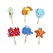 iMagitek 48 Pcs Ocean Sea Animal Cupcake Toppers for Under the Sea Theme Party and Kids Birthday Party - Image 3