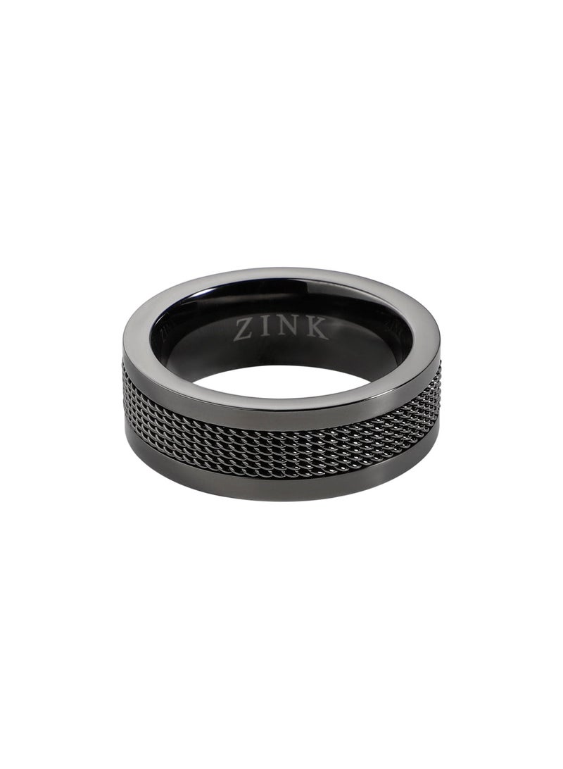 زنك خاتم زينك الرجالي باللون الرصاصي من الستانلس ستيل | ZJRG018SPIG-20 - Image 3