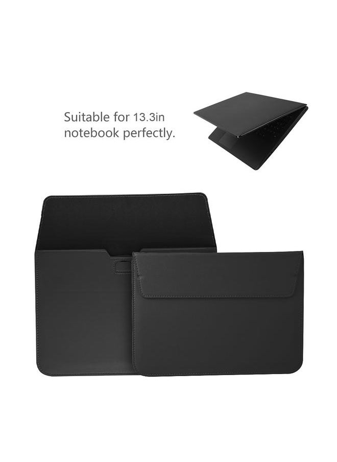 Thoraya - Classical 13/13.3in Envelope shaped Notebook Case for APPLE Laptop Macbook Air Black - Image 1