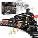 Hot Bee Train Set Alloy Train Toys for Boys wGlowing Carriage Silent Toy Train wSmokes Lights Sound Christmas Tree Train wSteam Locomotive Model Trains for 3 4 5 6 7 8 Years Old Kids - Image 2
