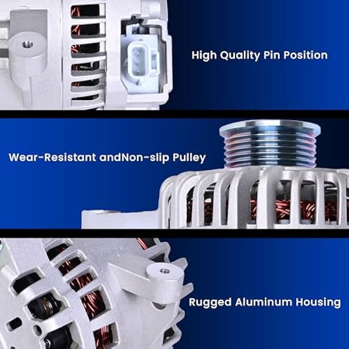 E-Shin Alternator Compatible With 2005-2006Ford for Expedition 2004-2008Ford F150 2006-2008Lincoln Mark LT 2005-2006 Navigator Replace 4L3U10300BA 4L3Z10346BB 6L3Z10346AA 7L3T10300AA 7L3Z10346C 88864858 - Image 4