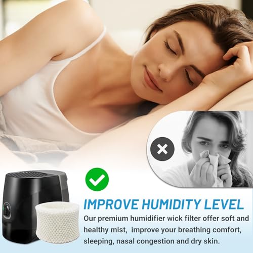 Lemige 4 Pack Humidifier Wicking Filters Compatible with Honeywell HC-888, HC-888N, Filter C, HCM-890, HEV-320 Series, Compatible with Duracraft DCM-200, DH-890 - Image 5