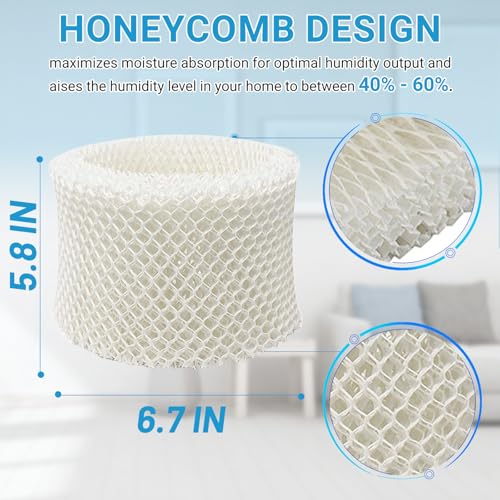 Lemige 4 Pack Humidifier Wicking Filters Compatible with Honeywell HC-888, HC-888N, Filter C, HCM-890, HEV-320 Series, Compatible with Duracraft DCM-200, DH-890 - Image 3