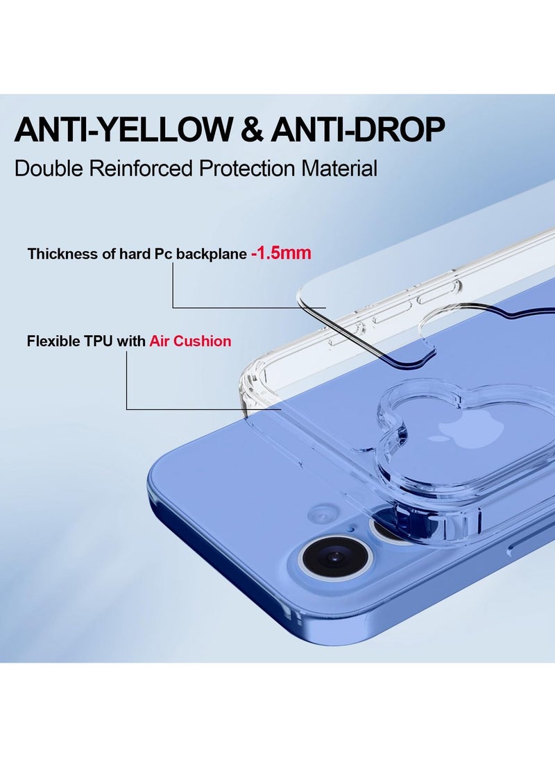 Crystal Clear Case for iPhone 16 Plus 6.7-Inch Anti-Yellowing Hard Back Slim Shockproof Bumper Anti-Scratch Suitable for Wireless Charging  - Image 4