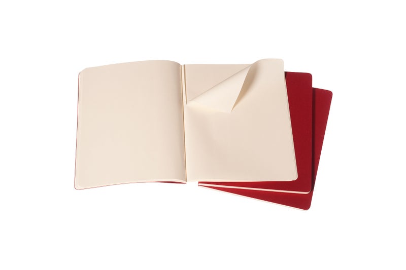 MOLESKINE Cahier Journal XL Size Plain Pages Cranberry Red Cover 64 Pages - Image 3