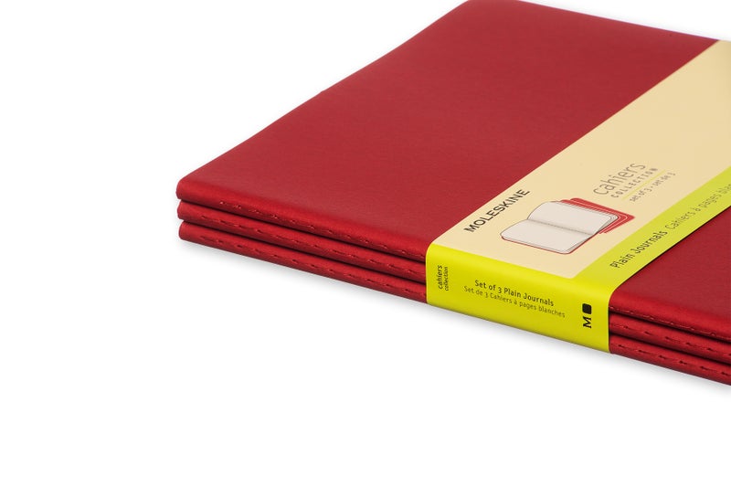 MOLESKINE Cahier Journal XL Size Plain Pages Cranberry Red Cover 64 Pages - Image 2