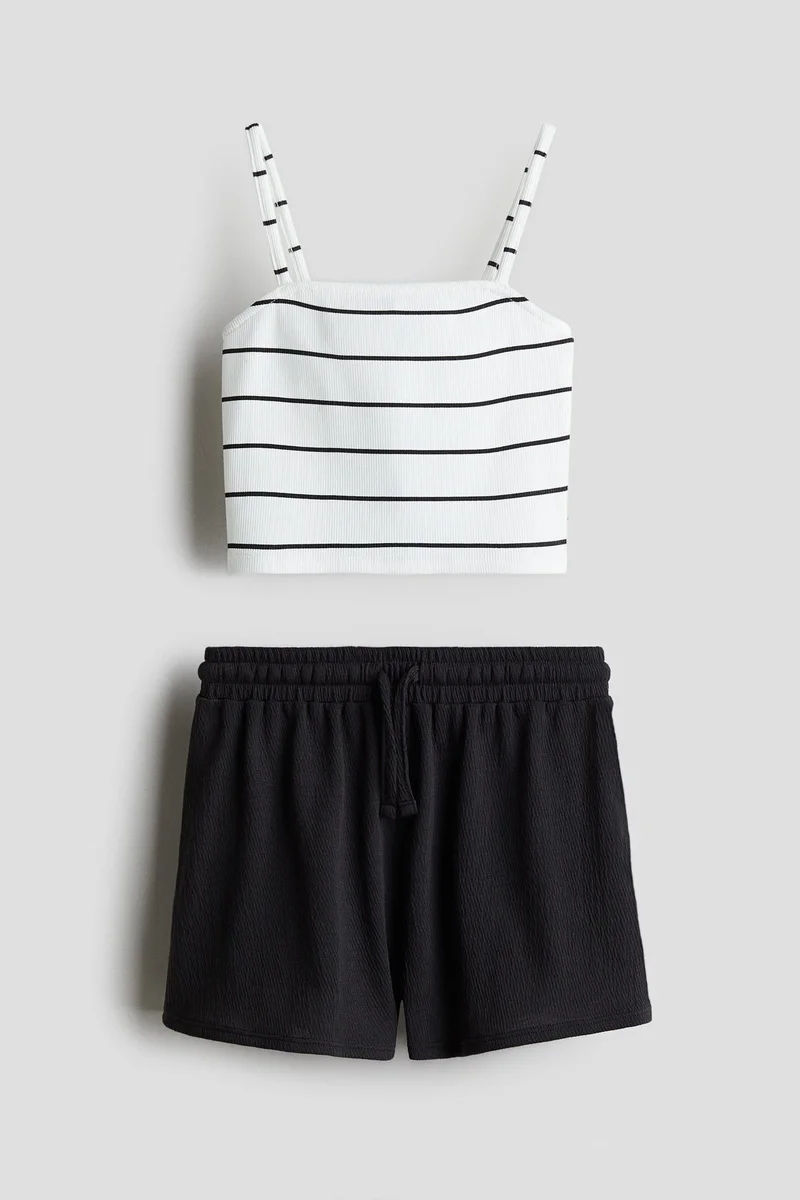 H&M 2-piece strappy top and shorts set