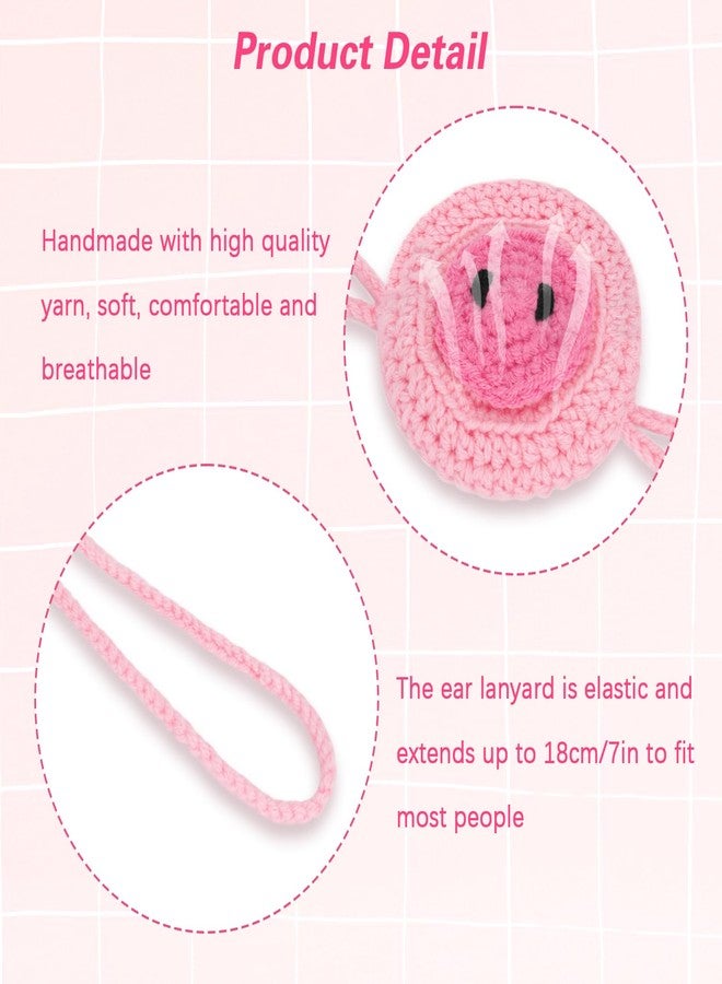 FunisFun Crochet Nose Warmer for Winter Cute Animal Shape Nose Cover for Men Women Cold Weather Outdoor Activities Prank Gag Gift (Pink) - Image 3