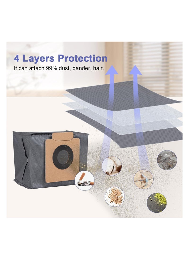 Generic - 5 Pack Replacement Dust Bag Compatible With Eufy Clean X8 Pro X10 Pro Omni Robot Vacuum Self-Empty Station,4-Layer Replcement Bags Accessory - Image 1