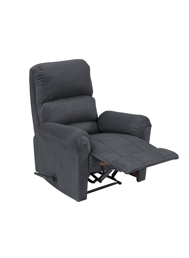 BACK COMFORT ChillSeat | Velvet Recliner Chair - Dark Grey - 82×83×105 cm - Image 2