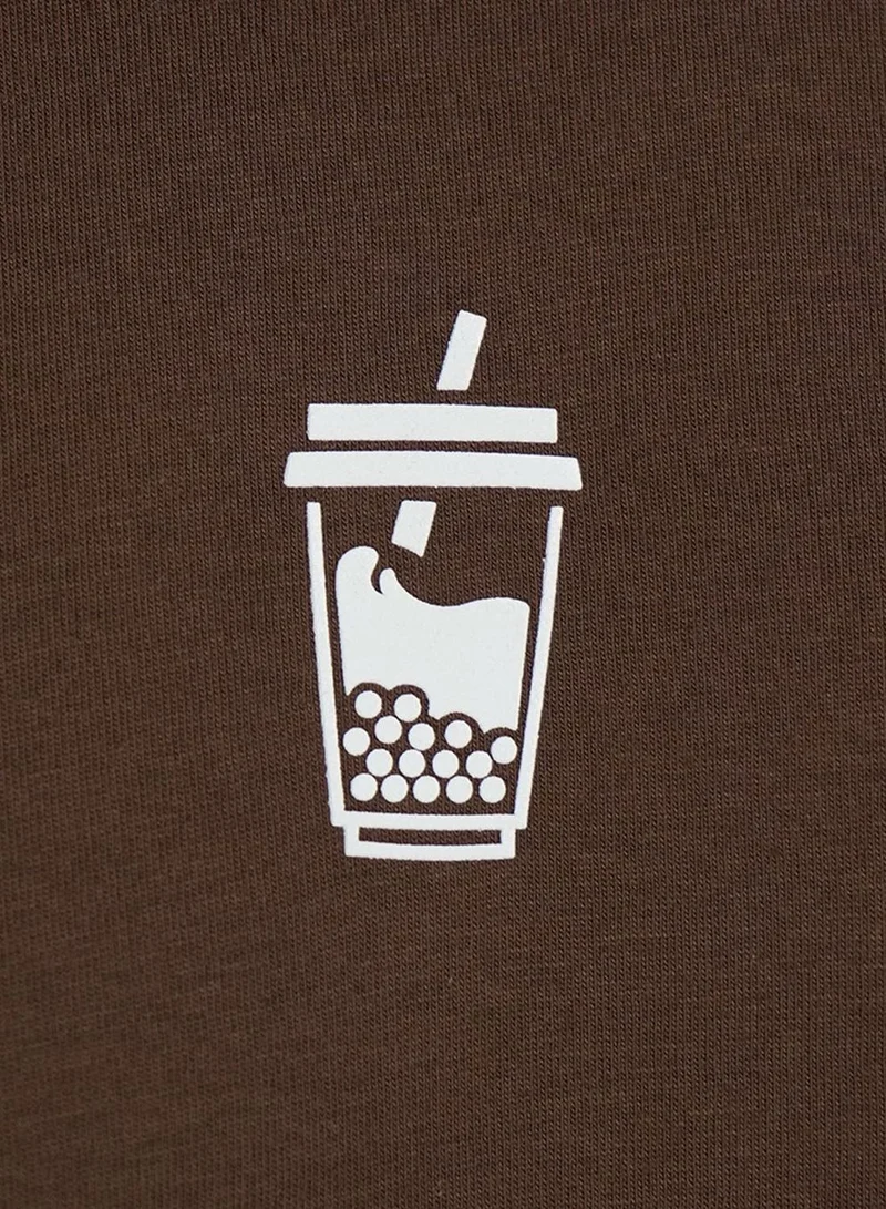 GIORDANO  Men's Slim Fit Cotton Jersey Message Print Tee for Men | Best Price UAE