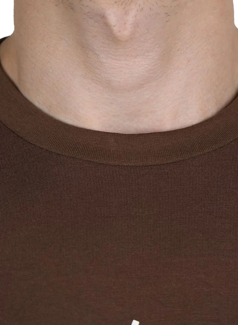 GIORDANO  Men's Slim Fit Cotton Jersey Message Print Tee for Men | Best Price UAE