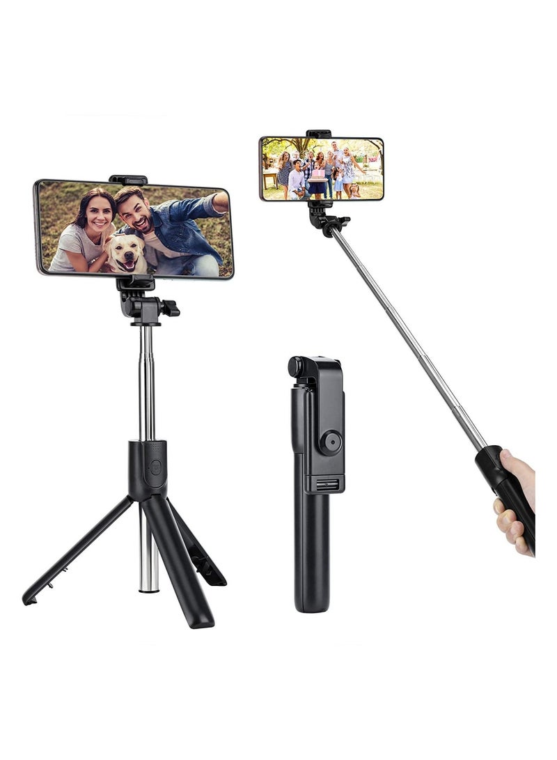 Selfie Stick Tripod, Extendable Selfie Stick with Detachable Wireless Remote and Tripod Stand Selfie Stick for iPhone 11/12/13 Pro Max/X/XS/XR/8/8P/7/7P/6s/6 - Image 1