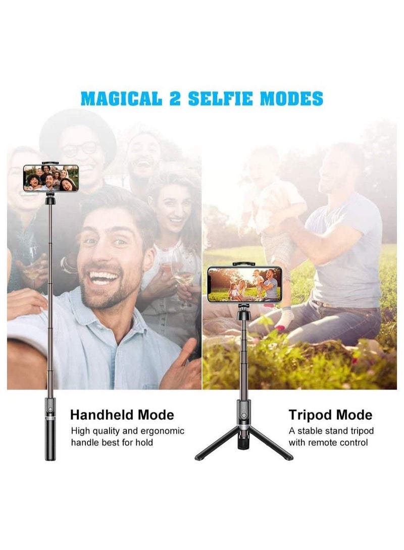 Selfie Stick Tripod, Extendable Selfie Stick with Detachable Wireless Remote and Tripod Stand Selfie Stick for iPhone 11/12/13 Pro Max/X/XS/XR/8/8P/7/7P/6s/6 - Image 3