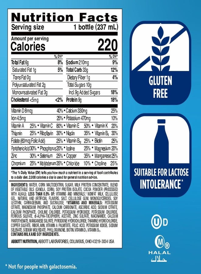 Ensure Original Milk Chocolate Nutrition Shake | Small Meal Replacement Shake | Ready To Drink | 9g Protein, 27 Vitamins and Minerals | 8 fl oz - 6 Pack - Image 5