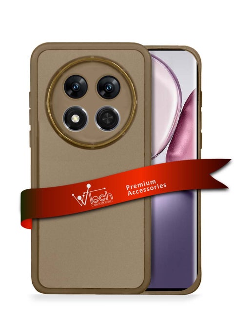 Honor X9c 5G 2024 / Honor Magic7 Lite 5G 2025 Soft Transparent TPU Silicone Ultra Thin Phone Stylish Electroplated Camera Border Back Case Cover - Brown