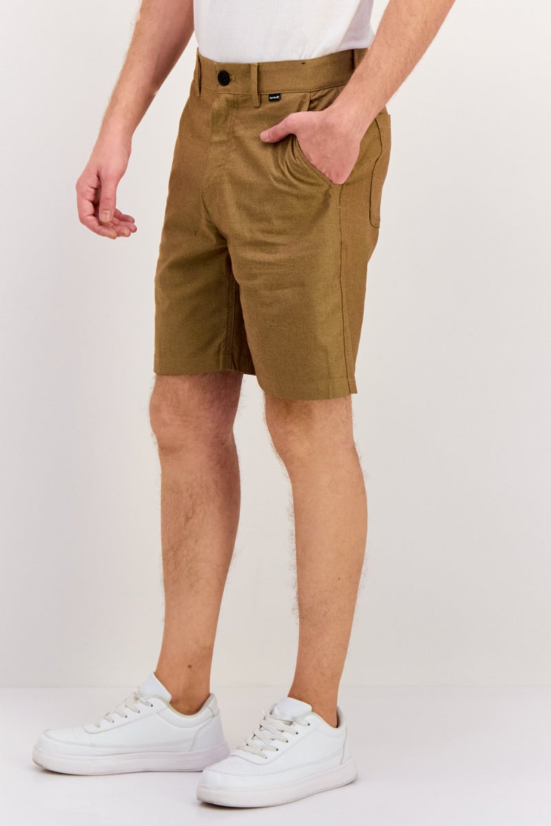 Hurley Men Textured Basic Shorts, Tan - Image 2