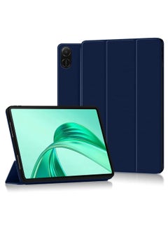 Techie Smart Folio Flip Trifold Back Case with Auto Wake/Sleep Function Cover for Honor Pad X8a 11 Inch 2024 - Navy Blue  - Image 1