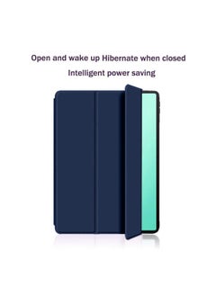 Techie Smart Folio Flip Trifold Back Case with Auto Wake/Sleep Function Cover for Honor Pad X8a 11 Inch 2024 - Navy Blue  - Image 2