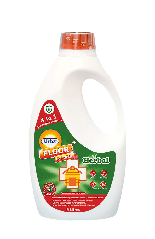 Urba Herbal Floor cleaner 5 litre | Super Saving pack | Ecofriendly floor cleaner with Power of NEEM | 5L |Floor cleaner disinfectant |Money saver pack - Image 1