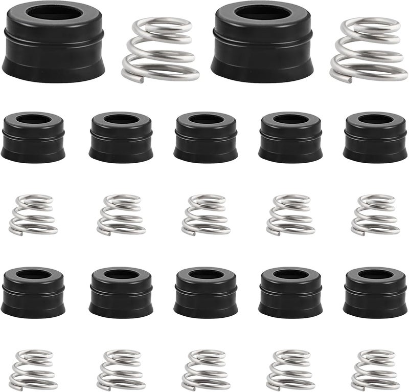 ARPOVIST 24 Pieces RP4993 Replacement Seats and Springs RP4993 Faucet Repair Seat Spring Kit, Faucet Stem Assembly Replacement Kit for Handle Faucets Repair (Black) - Image 1