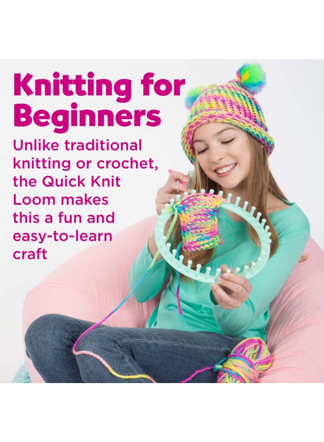 Creativity for Kids مجموعة نول الحياكة السريعة للأطفال - مجموعة حياكة للأطفال، اصنع قبعة بوم بوم الخاصة بك وإكسسوارات، حرف النول للأطفال - Image 2