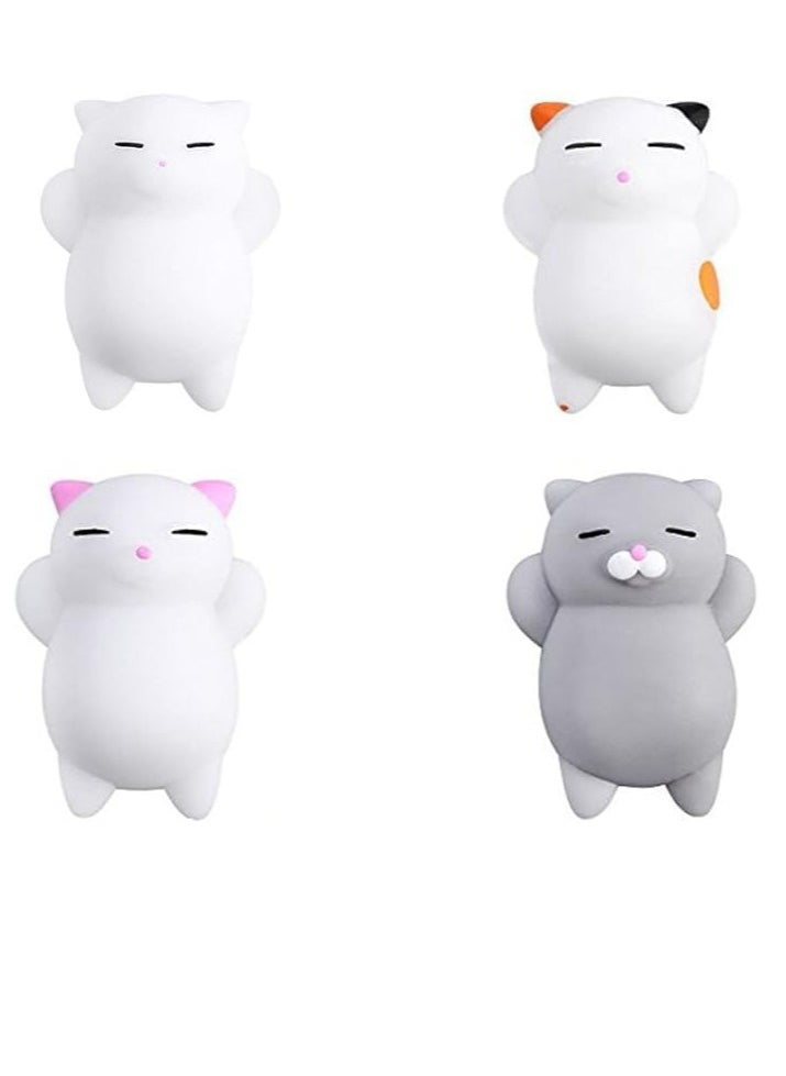 Daytoyz - Squishies Kawaii, 4 Pcs Cat Squishy Mini Squishies Stress Mochi Squishy Mochi Squishies Animals Cat Stress Mochi Animal - Image 1