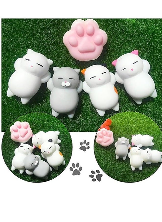 Daytoyz - Squishies Kawaii, 4 Pcs Cat Squishy Mini Squishies Stress Mochi Squishy Mochi Squishies Animals Cat Stress Mochi Animal - Image 1