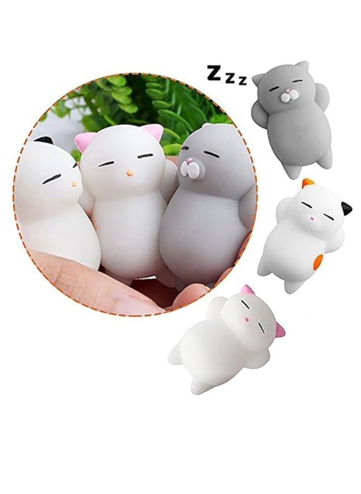 Daytoyz - Squishies Kawaii, 4 Pcs Cat Squishy Mini Squishies Stress Mochi Squishy Mochi Squishies Animals Cat Stress Mochi Animal - Image 1
