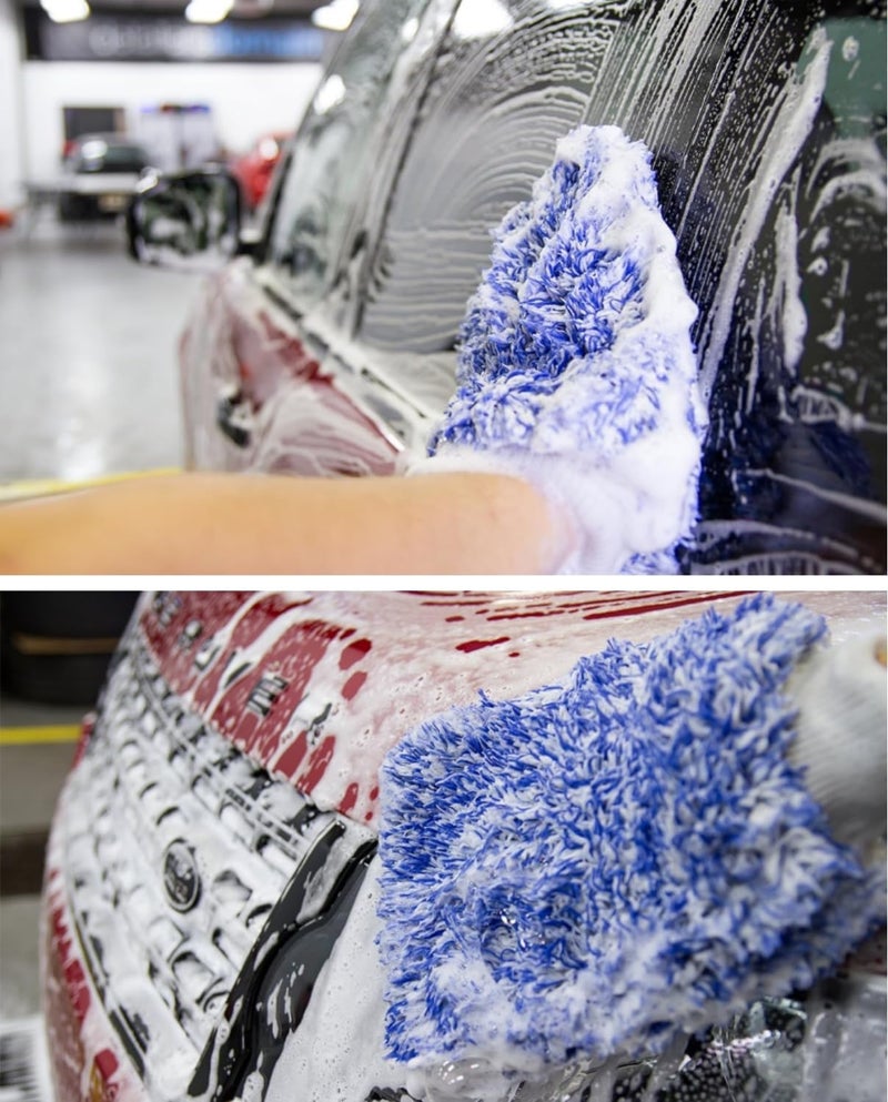 Lonimia Microfiber Wash Mitt, 2PCs Car Wash Glove Ultra Absorbent Car Wash Mitt, Dusting Mitt for Car Detailing, Machine Washable, Scratch Free, Lint-Free - Image 2