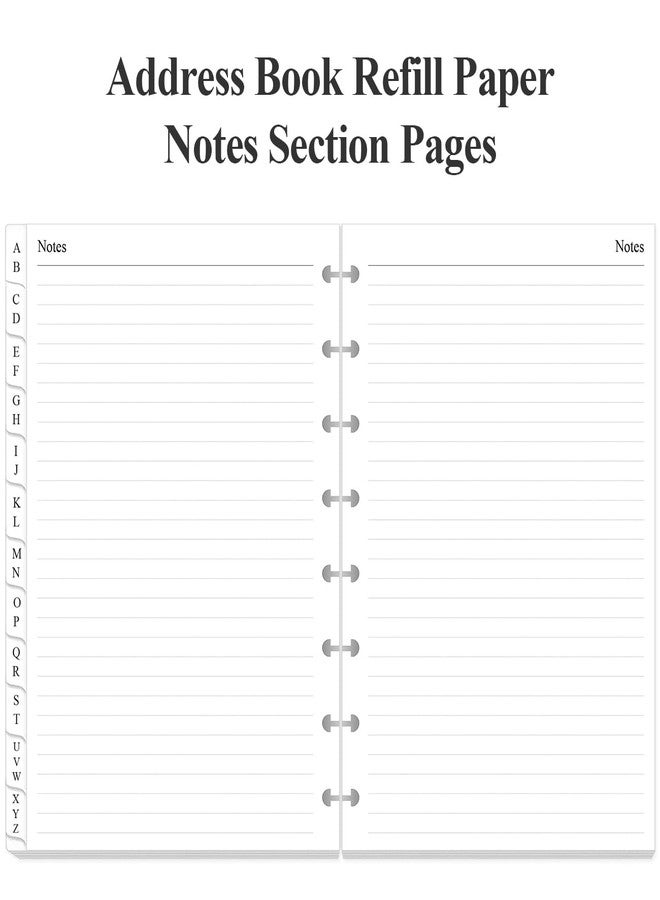 Yaridar A5 TUL Discbound Address Book Refills - 8-Disc A-Z Telephone Address Notebook Refill Paper with Alphabetical Tabs, 120gsm White Paper, 5.8" x 8.3" - Image 5