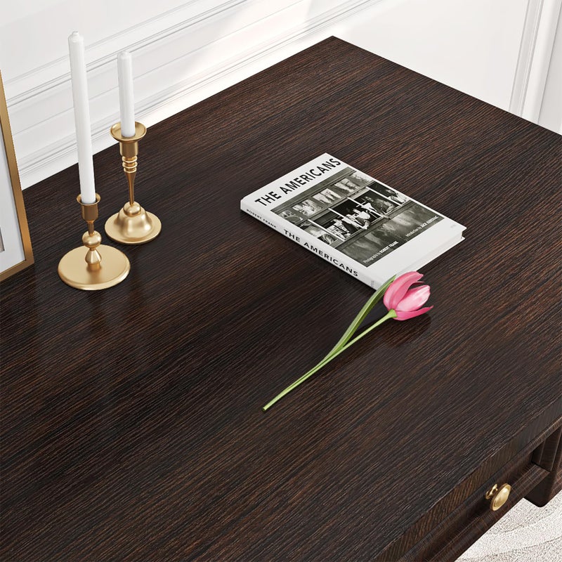ReWallpaper Wood Wallpaper Dark Brown Wooden Contact Paper Peel and Stick Waterproof Wood Grain Contact Paper for Countertops Cabinet Door Table Desk Self Adhesive Thicken Textured Vinyl 17.7" x 78.7" - Image 4