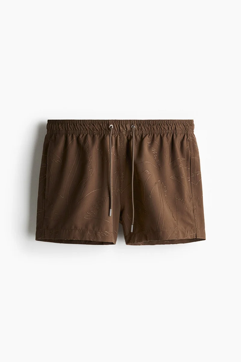 H&M Embroidery-pattern swim shorts