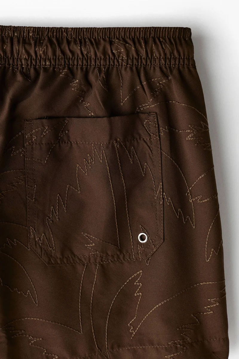 H&M Embroidery-pattern swim shorts