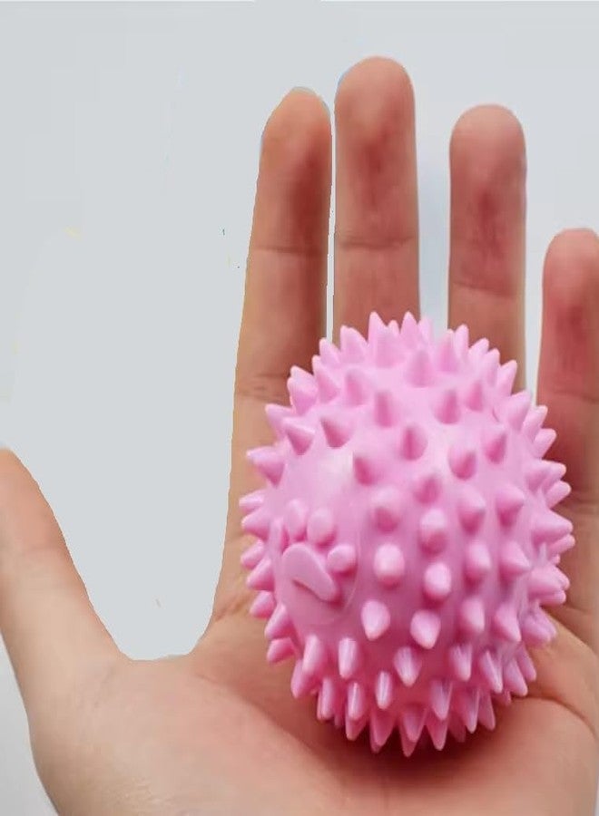 2 Pcs-Spiky Dog Ball | Dog Balls for Aggressive Chewers & Squeaky Balls for Dogs to Fetch, Indestructible Dog Ball Toy & Rubber Balls for Dogs, Dog Dental Chews for Dogs, TPR Material, Blue & Pink - Image 4