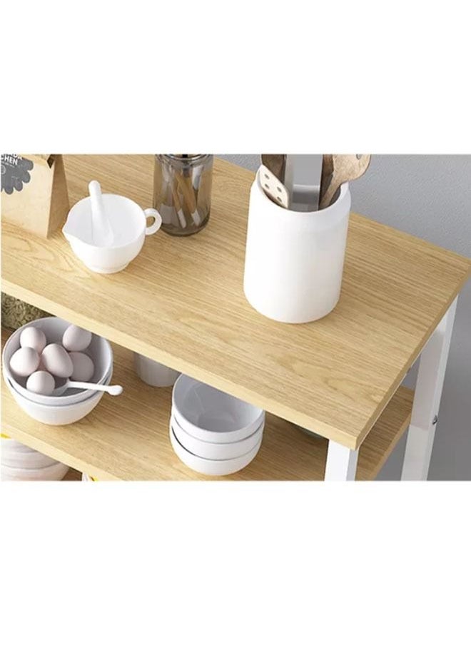 NKX 4 Tier and 2 Basket Multipurpose Kitchen Storage Microwave Oven Stand Rack Spice Organizer  - Image 3