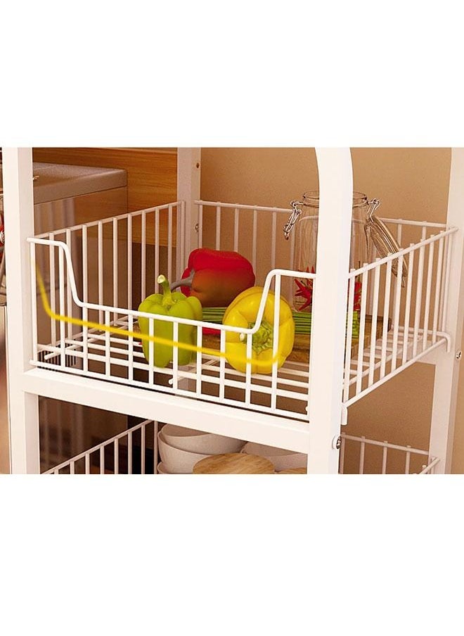 NKX 4 Tier and 2 Basket Multipurpose Kitchen Storage Microwave Oven Stand Rack Spice Organizer  - Image 5